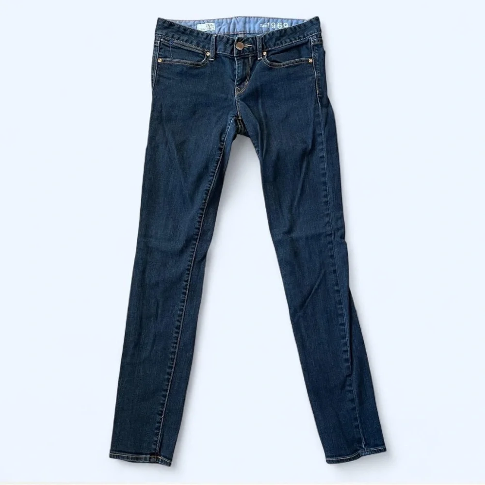 GAP always skinny low rise dark wash jeans size 4 preppy y2K 2000s
